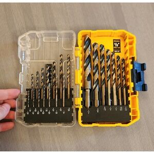 DeWalt Black Oxide Drill Bit Set 15 Piece with ToughCase Yellow Black DW1163